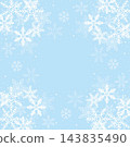 Snow, Winter, Frame, Decorative Border, Background, Copy Space, Cute, Stylish, Decoration, Pattern, Wallpaper, Illustration Material 143835490