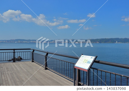 從櫻島熔岩渚公園眺望鹿兒島市(鹿兒島縣鹿兒島市) 從櫻島熔岩渚公園眺望鹿兒島市(鹿兒島縣鹿兒島市) 143837098
