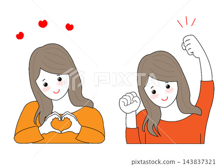年輕女子插畫素材 年輕女子插畫素材 143837321