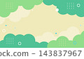 Green clouds and geometric pattern background 143837967