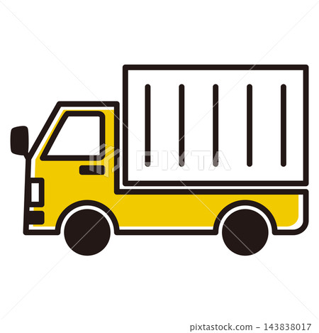 Illustration of a yellow truck Illustration of a yellow truck 143838017
