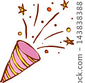 Hand drawn Party Popper Illustration 143838388