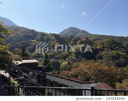 秋葉覆蓋的山景 秋葉覆蓋的山景 143838494
