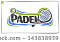 Vector placard for Padel Sport 143838939