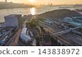 Hong Kong Oct 19 2026 Expressway and Victoria Harbour view at sunset 143838972