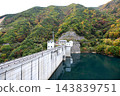 [Suzaka City: Toyooka Dam, a gravity-type concrete dam with a height of 81m and a crest length of 238m, and Shoryu Lake] 143839751