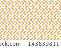 Abstract geometric pattern. A seamless vector background. White and golden ornament. Graphic modern pattern. Simple lattice graphic design 143839811