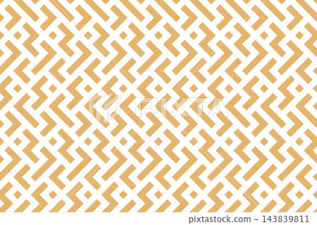 Abstract geometric pattern. A seamless vector background. White and golden ornament. Graphic modern pattern. Simple lattice graphic design Abstract geometric pattern. A seamless vector background. White and golden ornament. Graphic modern pattern. Simple lattice graphic design 143839811
