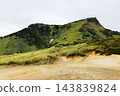 [View of Mt. Hafu to the west from Kenashi Pass, on the border between Nagano and Gunma prefectures, in Takayama Village] 143839824