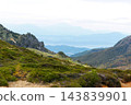 [View of the central urban area of Takayama Village from Kenashi Pass, on the border between Nagano and Gunma Prefectures, looking northwest.] 143839901