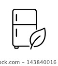 Energy-saving refrigerator (monochrome icon) 143840016