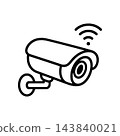 Home security camera monochrome vector icon 143840021