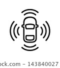 Autonomous vehicle vector icon 143840027