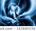 Abstract background with a fluid texture of swirling blue clouds. 143840338