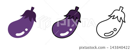 茄子插畫集：流行可愛的蔬菜 143840422
