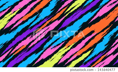 A playful abstract pattern of bold elongated paint strokes sweeping diagonally vector background A playful abstract pattern of bold elongated paint strokes sweeping diagonally vector background 143840477