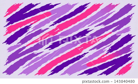A playful abstract pattern of bold elongated paint strokes sweeping diagonally vector background  143840480
