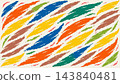 A playful abstract pattern of bold elongated paint strokes sweeping diagonally vector background  143840481