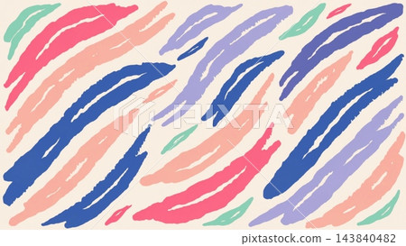 A playful abstract pattern of bold elongated paint strokes sweeping diagonally vector background A playful abstract pattern of bold elongated paint strokes sweeping diagonally vector background 143840482