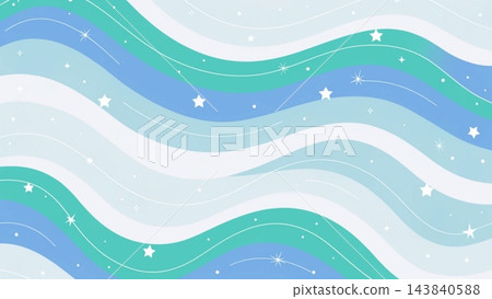 A cute pastel abstract wallpaper flowing horizontal wavy bands vector background 143840588