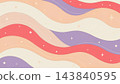 A cute pastel abstract wallpaper flowing horizontal wavy bands vector background 143840595