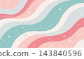 A cute pastel abstract wallpaper flowing horizontal wavy bands vector background 143840596