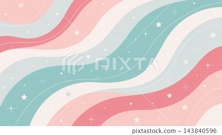 A cute pastel abstract wallpaper flowing horizontal wavy bands vector background A cute pastel abstract wallpaper flowing horizontal wavy bands vector background 143840596