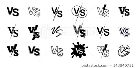 Collection versus logo VS. 143840731