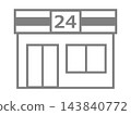 Convenience store icon (24-hour operation icon) 143840772