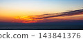 秋末時節，從北海道椋毛町的椋毛岬眺望日落美景。 143841376