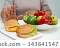 Junk food no good health eating for diet. 143841547