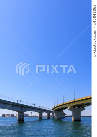 中部國際機場鐵路橋及中部國際機場橋,愛知縣常滑市 中部國際機場鐵路橋及中部國際機場橋,愛知縣常滑市 143841862