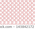 Seamless pattern of sheep flocks marked with red lines 143842172