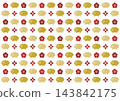 Seamless pattern of sheep and plum blossoms 143842175