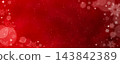 A Christmas red background with bokeh and snowflakes. 143842389