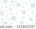 A winter pattern of snowflakes 143842397