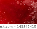 A Christmas red background with bokeh and snowflakes. 143842415