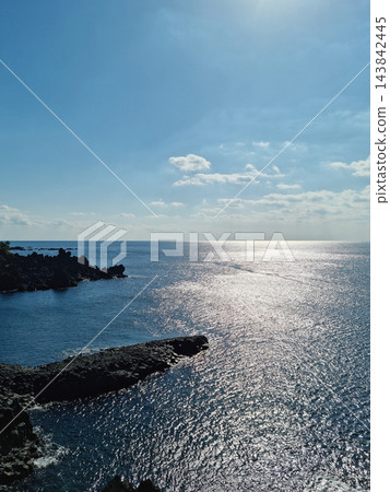 This is the scenery of columnar joints in Jeju Island. This is the scenery of columnar joints in Jeju Island. 143842445