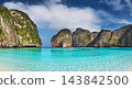 Maya Bay is famous white sandy beach on Phi Phi Leh Island, Krabi province in Thailand 143842500