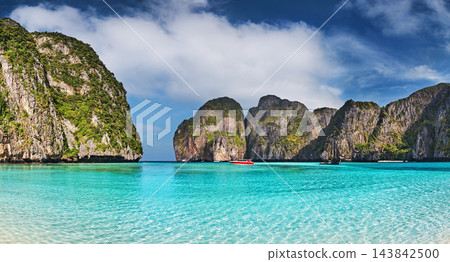 Maya Bay is famous white sandy beach on Phi Phi Leh Island, Krabi province in Thailand Maya Bay is famous white sandy beach on Phi Phi Leh Island, Krabi province in Thailand 143842500