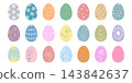 Set of cute Easter eggs 143842637