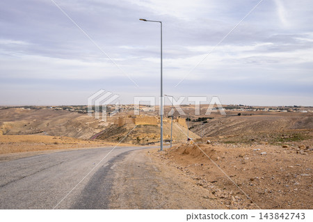 Road leading to historic Shobak Castle in Jordan Road leading to historic Shobak Castle in Jordan 143842743