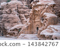 Rock Cut Facade in Little Petra, Jordan 143842767