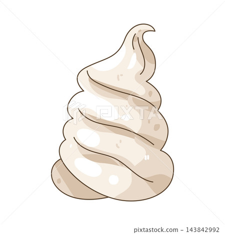 Illustration of soft serve ice cream Illustration of soft serve ice cream 143842992