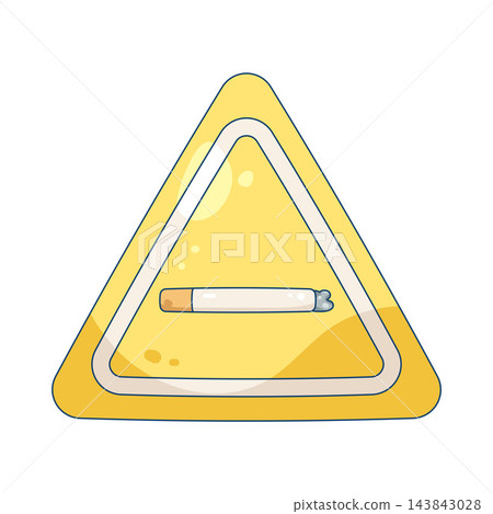 Illustration of smoke warning sign Illustration of smoke warning sign 143843028