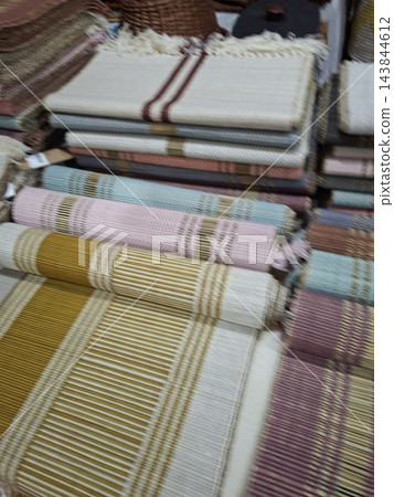 colorful fabric furniture at the market 143844612