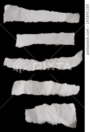 Ripped paper strips Ripped paper strips 143845189