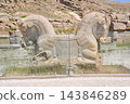 Persepolis, near Shiraz, Iran, the capital of the Achaemenid Persian Empire, with a double-headed horse capital. 143846289