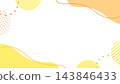 可愛簡約的邊框背景，飾以柔和色調的幾何圖案和圓點。 143846433