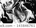 Abstract Ink Marble Black and White Grunge Vector Texture 143846761